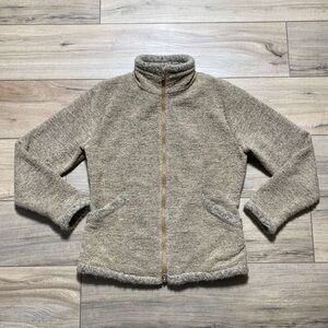 Vintage Prana Womens Full Zip Long Sleeve Jacket Made‎ In USA Size Small Brown